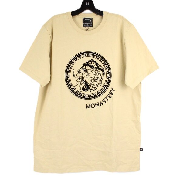 Tan and Black Short Sleeve Tee with Mohave Graphic - Picture 1 of 12